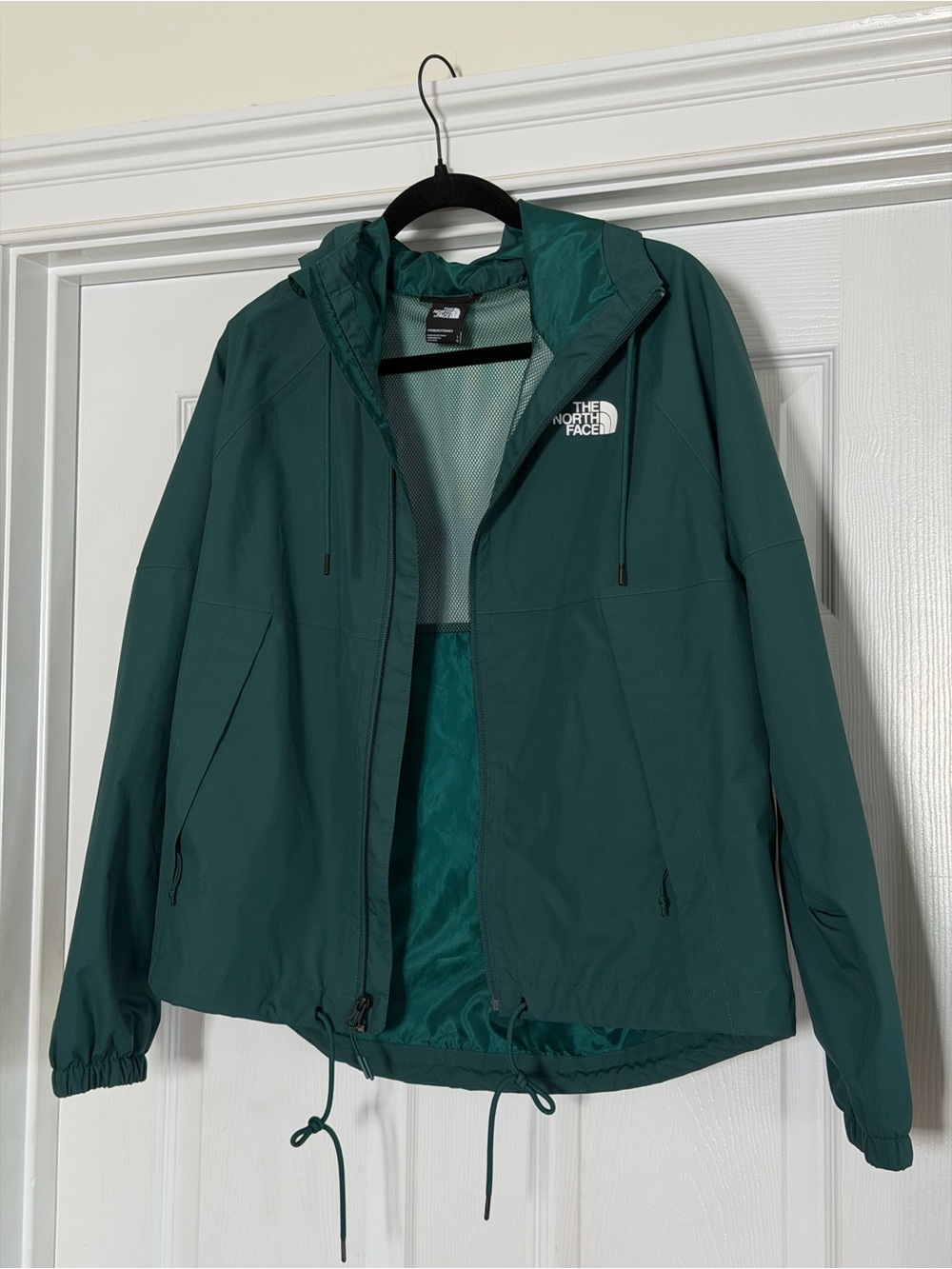 The North Face Green rain jacket